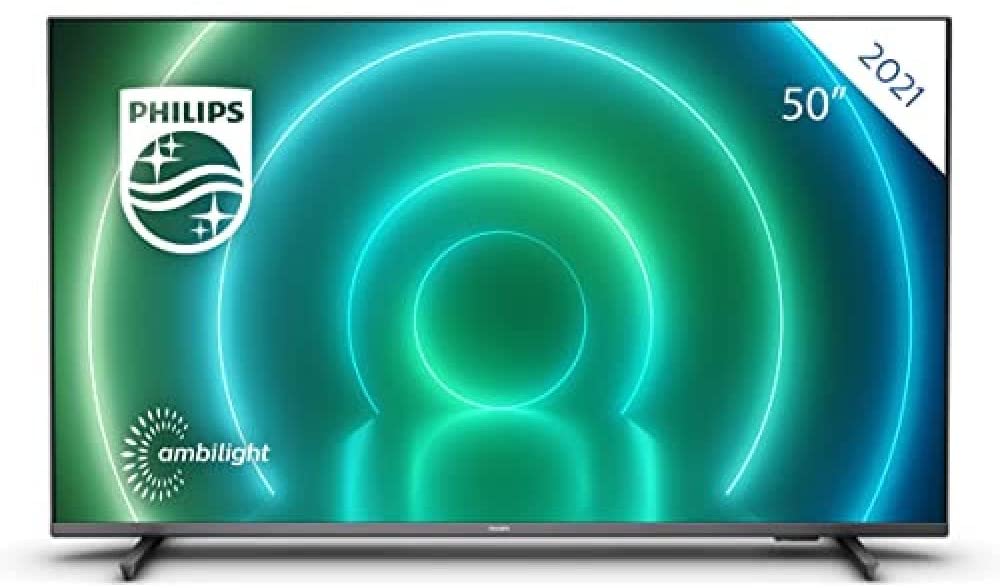Philips 50PUS7906/12 TV LED Android da 50 pollici, Smart TV 4K con Ambilight